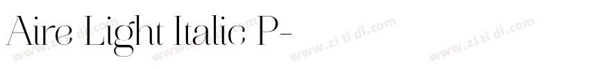 Aire Light Italic P字体转换
